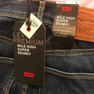 levi's mile high super skinny jeans breakthrough blue